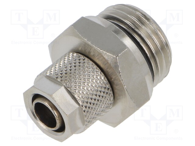 Screw-on fitting; threaded; max.15bar; nickel plated brass; 8mm