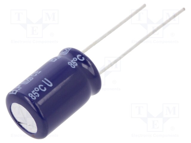 Electrolytic Capacitor, 220 µF, 25 V, SU(Bi-polar) Series, ± 20%, Radial Leaded, 2000 hours @ 85°C