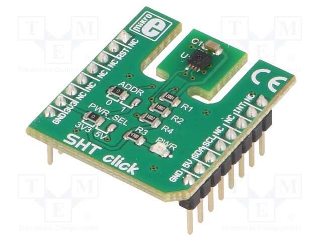 Click board; humidity/temperature sensor; I2C; SHT3x-DIS