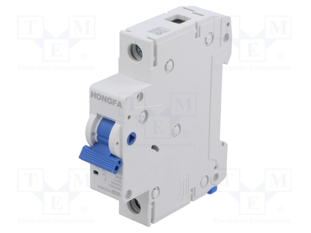 Circuit breaker; 230/400VAC; Inom: 20A; Poles: 1; Charact: B; 10kA