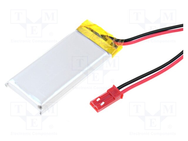 Re-battery: Li-Po; 3.7V; 450mAh; Leads: cables; 5x22x48mm