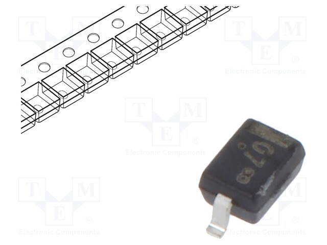 Diode: Zener; 0.3W; 3.9V; SMD; reel,tape; SOD323; single diode