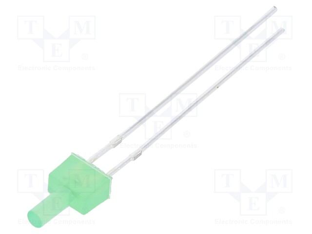 LED; 2mm; yellow green; 68÷100mcd; 90°; Front: flat; 12V; THT