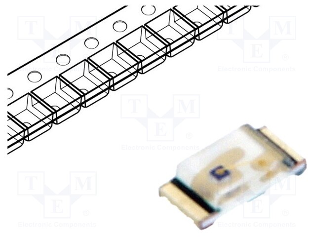 LED; SMD; 0603; orange; 11.2÷45mcd; 1.6x0.8x0.35mm; 130°; 1.7÷2.3V