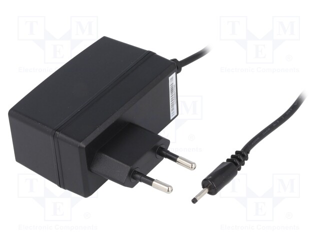 Power supply: switched-mode; 5VDC; 3A; Out: 2,3/0,7; 15W; Plug: EU