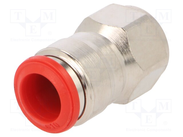 Push-in fitting; straight; 1/4"; -0.99÷20bar; 10mm