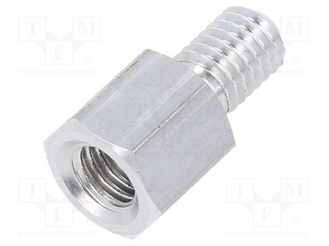 Screwed spacer sleeve; 8mm; Int.thread: M5; Ext.thread: M5