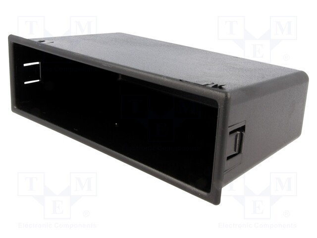 Radio box; 2 ISO; black; 58x188mm