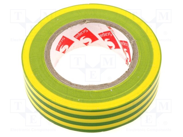 Tape: electrical insulating; W: 15mm; L: 10m; D: 0.13mm; rubber; 180%