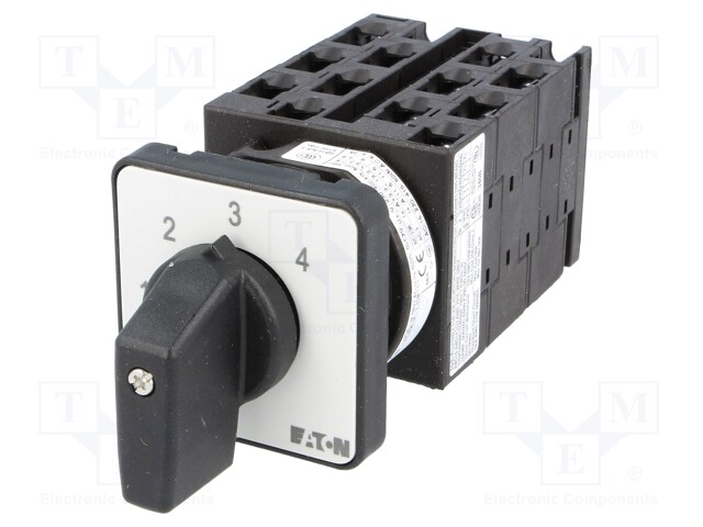 Switch: step cam switch; Stabl.pos: 4; 20A; 1-2-3-4; Poles: 3; Pos: 4