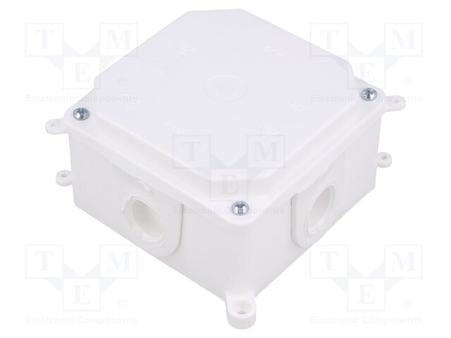 Enclosure: junction box; X: 101mm; Y: 101mm; Z: 59mm; wall mount