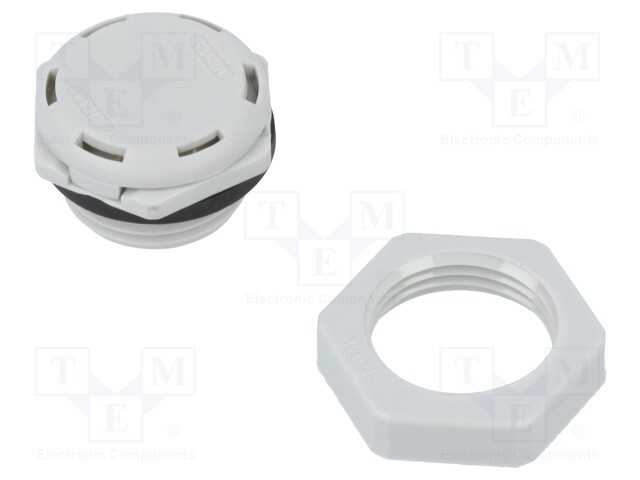 Pressure compensation device; IP68; Thread: M20; Body: light grey