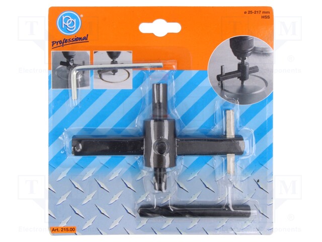 Hole cutter for water taps; Mounting: rod 12mm