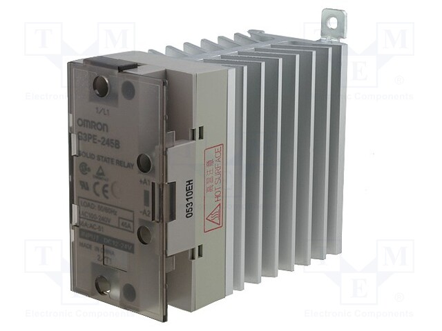 Relay: solid state; Ucntrl: 12÷24VDC; 45A; 100÷240VAC; -30÷80°C