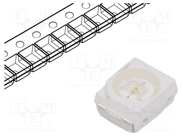 LED; SMD; 3528,PLCC2; green; 1120÷2180mcd; 3.5x2.8x1.9mm; 120°