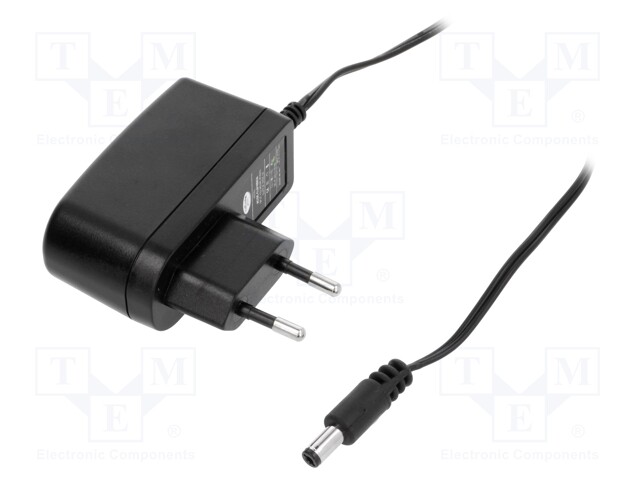 Power supply: switched-mode; 9VDC; 1A; Out: 5,5/2,1; 9W; Plug: EU