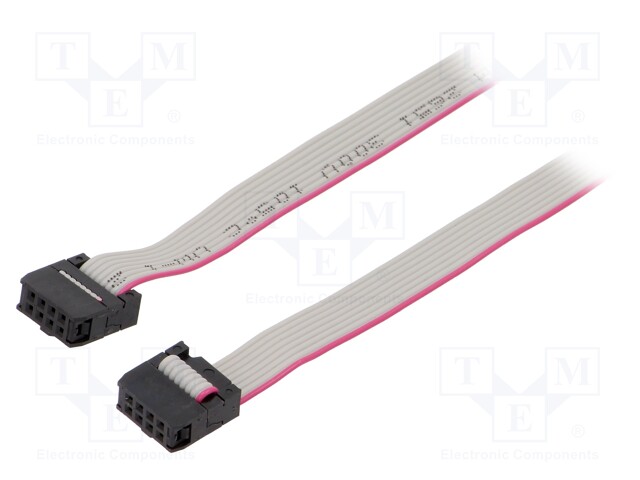 Ribbon cable with IDC connectors; 8x28AWG; Cable ph: 1.27mm