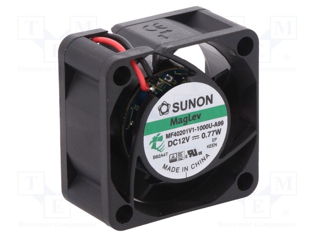 Fan: DC; axial; 12VDC; 40x40x20mm; 15.04m3/h; 25.5dBA; Vapo; 7000rpm