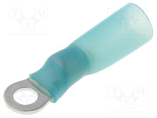 Ring terminal; M3,5; Ø: 3.7mm; 1.5÷2.5mm2; crimped; for cable; blue