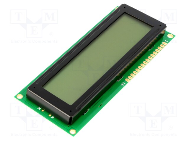 Display: LCD; alphanumeric; FSTN Positive; 16x2; 100x42x12.6mm