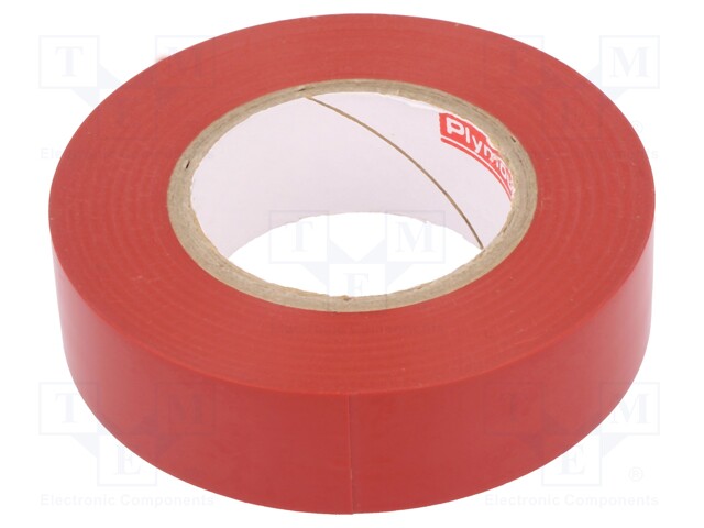 Tape: electrical insulating; W: 19mm; L: 20m; D: 0.15mm; red; rubber