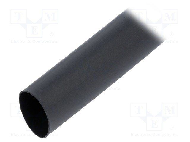 Heat shrink sleeve; glueless; 3: 1; 18mm; L: 1.2m; black; 5pcs.