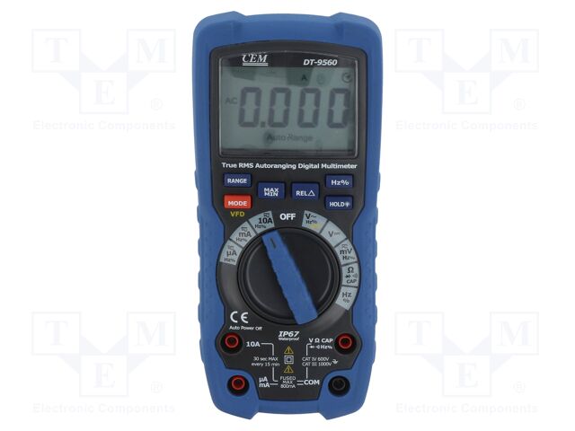 Digital multimeter; LCD; (4000); VDC accuracy: ±(0.8%+1digit)