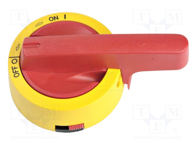 Knob; red/yellow