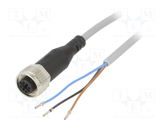 Connection lead; female,M12; IP65,IP68,IP69K; Len: 2.5m; 0÷250VDC