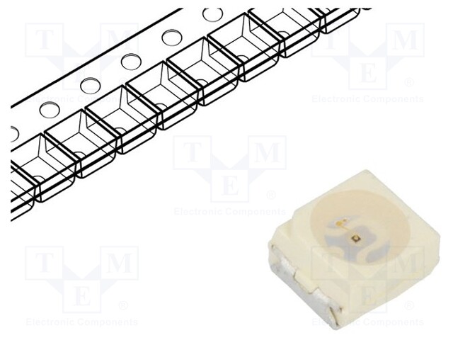 LED, Yellow, SMD, PLCC-2, 20 mA, 2.1 V, 594 nm