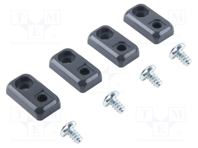 Wall mounting element; Series: BOCUBE; graphite; 4pcs.