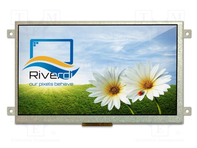 Display: TFT; 7"; 800x480; Illumin: LED; Dim: 165.6x100.6x12mm