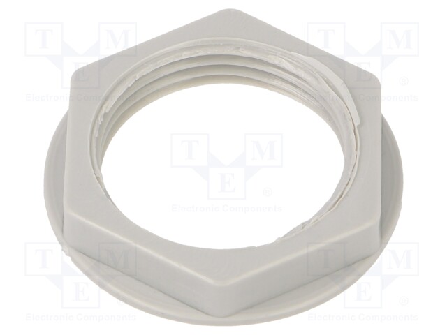 Nut; G3/4"; polyamide; light grey; -20÷90°C