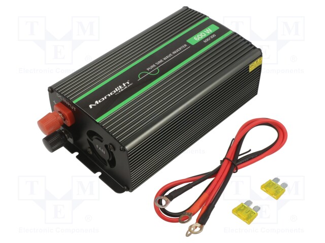 Converter: automotive DC/AC; 300W; Uout: 230VAC; 24VDC; Ppeak: 600W