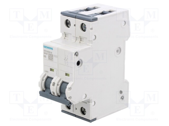 Circuit Breaker, MCB, 5SY4, 2P, 10 kA, 400 V, 2 A