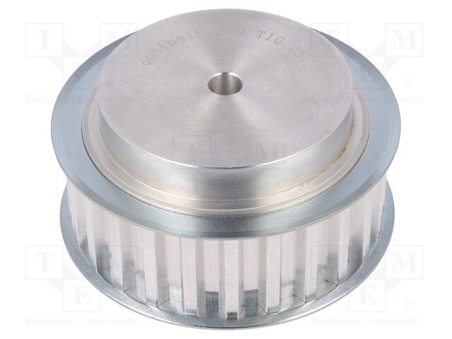 Belt pulley; T10; W: 25mm; whell width: 40mm; Ø: 77.75mm; aluminium