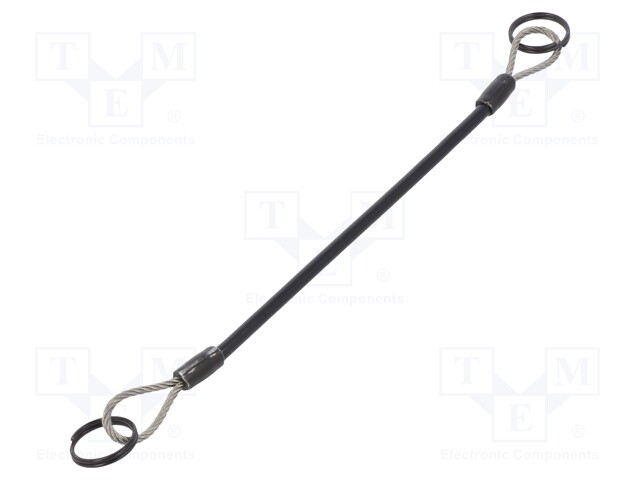 Retaining cable; Plating: PVC; Mat: stainless steel; 150mm