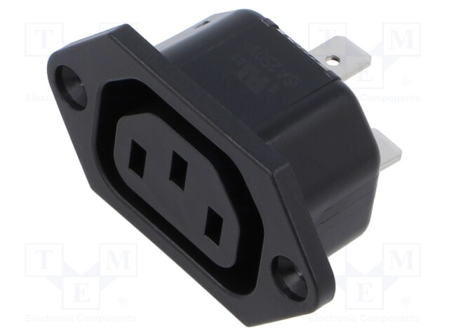 Connector: AC supply; socket; female; 10A; 250VAC; IEC 60320; IP30