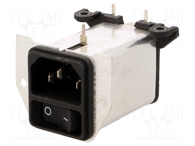 Connector: AC supply; socket; male; 6A; 250VAC; IEC 60320; -25÷85°C