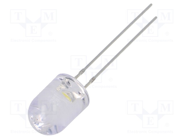 LED; 8mm; white warm; 14400÷18000mcd; 30°; Front: convex