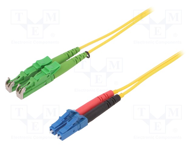 Fiber patch cord; E2A,LC; 1m; Optical fiber: 9/125um; yellow