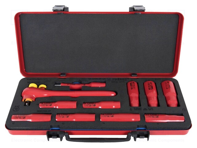 Wrenches set; insulated,hex socket,socket spanner; 11pcs.