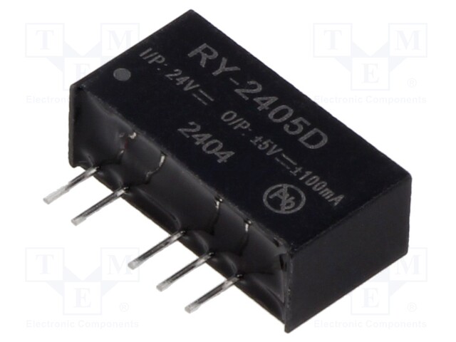 Converter: DC/DC; 1W; Uin: 22.8÷25.2V; Uout: 5VDC; Uout2: -5VDC; SIP7