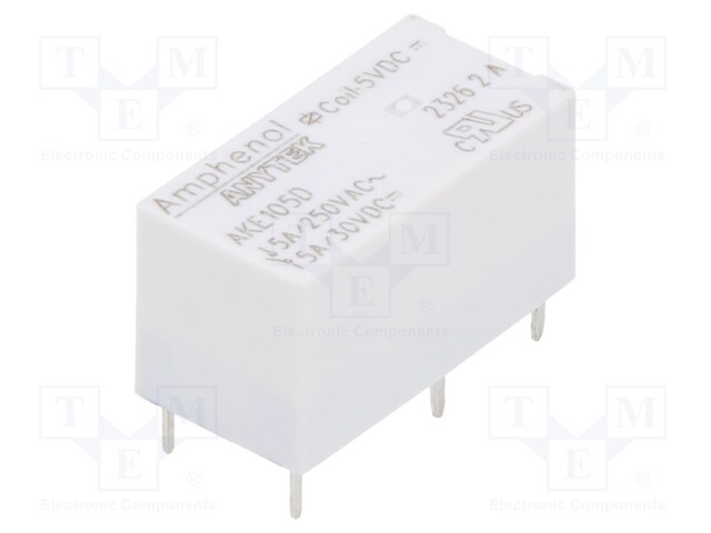 Relay: electromagnetic; SPDT; Ucoil: 5VDC; 5A; 5A/250VAC; 5A/30VDC