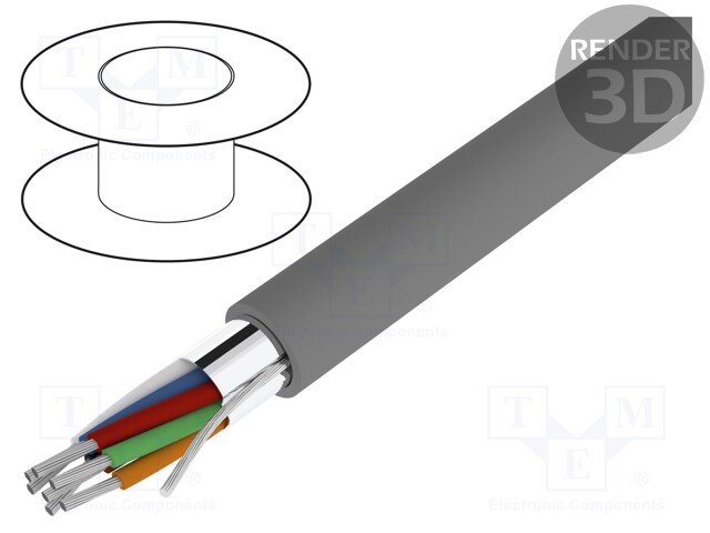 Wire; Alpha Essential C&C; 7x22AWG; shielded,Al-PET foil; PVC