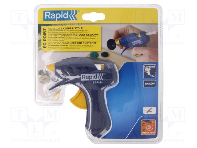 Hot melt glue gun; Ø: 6mm; 230VAC; Power (operation): 10W; Plug: EU