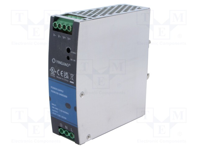 Power supply: switched-mode; for DIN rail; 120W; 24VDC; 5A; OUT: 1