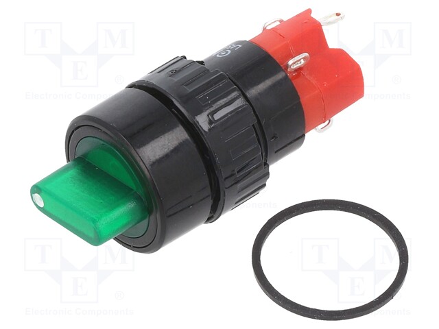 Switch: rotary; Pos: 2; SPST-NO + SPST-NC; 3A/220VAC; 2A/24VDC