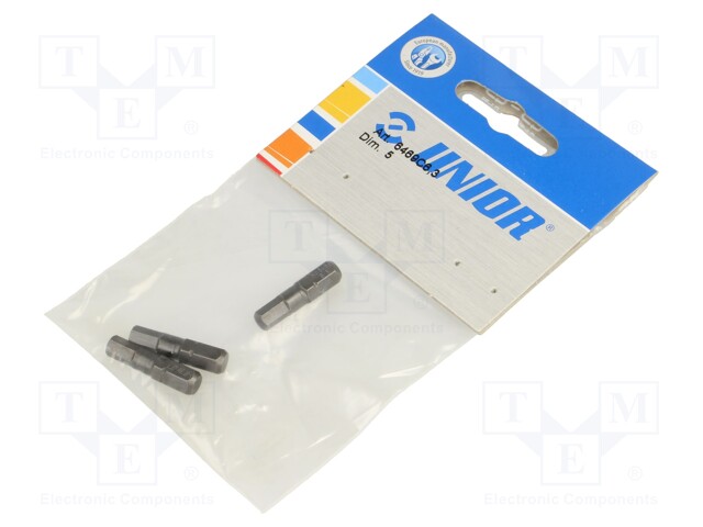 Screwdriver bit; hex key; HEX 5mm; Overall len: 25mm; 3pcs.