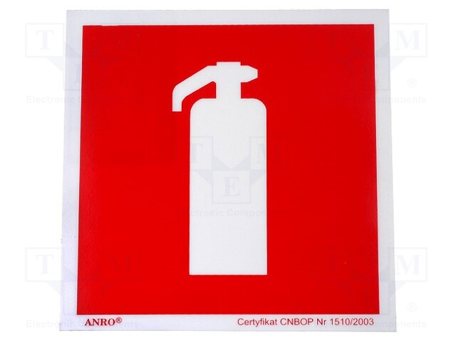 Fire protection sign; W: 150mm; H: 150mm; FLA; photoluminescent